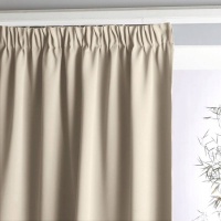 Штора Затемняющая двусторонняя со складками Voda 180 x 140 см бежевый LA REDOUTE INTERIEURS  фото, kupilegko.ru